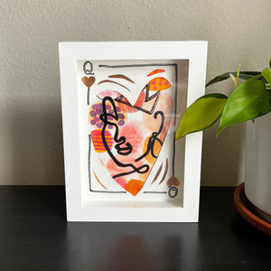 5"x7" Pink and Orange Queen of Hearts Collage