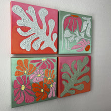 Pink and Orange Abstract Floral Set