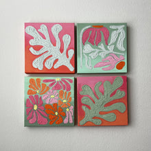 Pink and Orange Abstract Floral Set