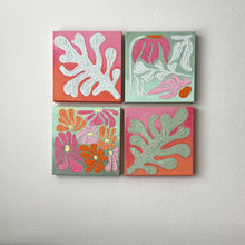 Pink and Orange Abstract Floral Set